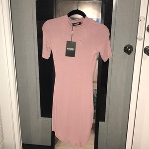 MISSGUIDED MAUVE BODYCON DRESS SIZE 4